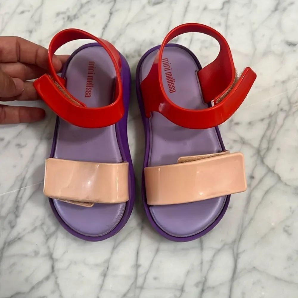 Mini Melissa Jump BB Colorblock Sandal Size 10